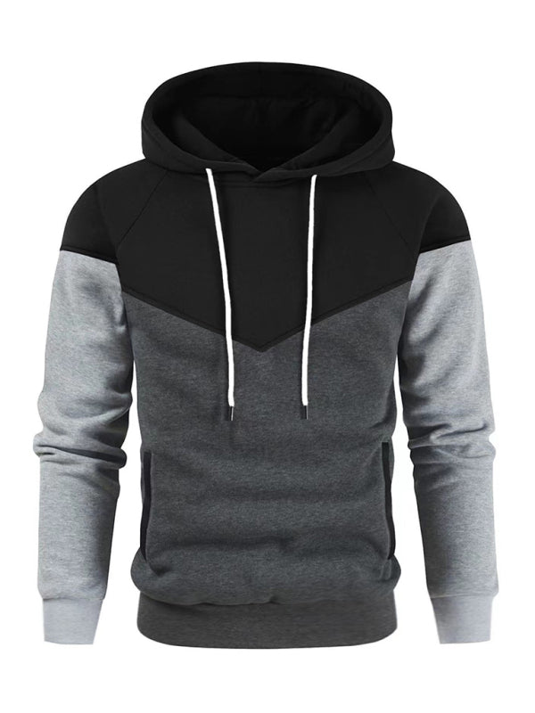 Men's contrasting color fashionable casual sports sweatshirt