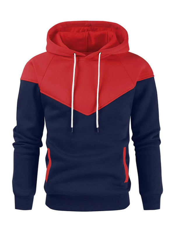 Men's contrasting color fashionable casual sports sweatshirt