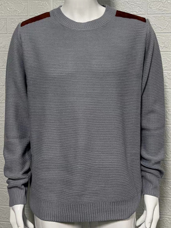 Men's casual pullover warm long sleeve sweater