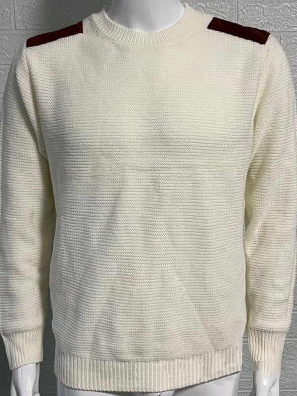 Men's casual pullover warm long sleeve sweater