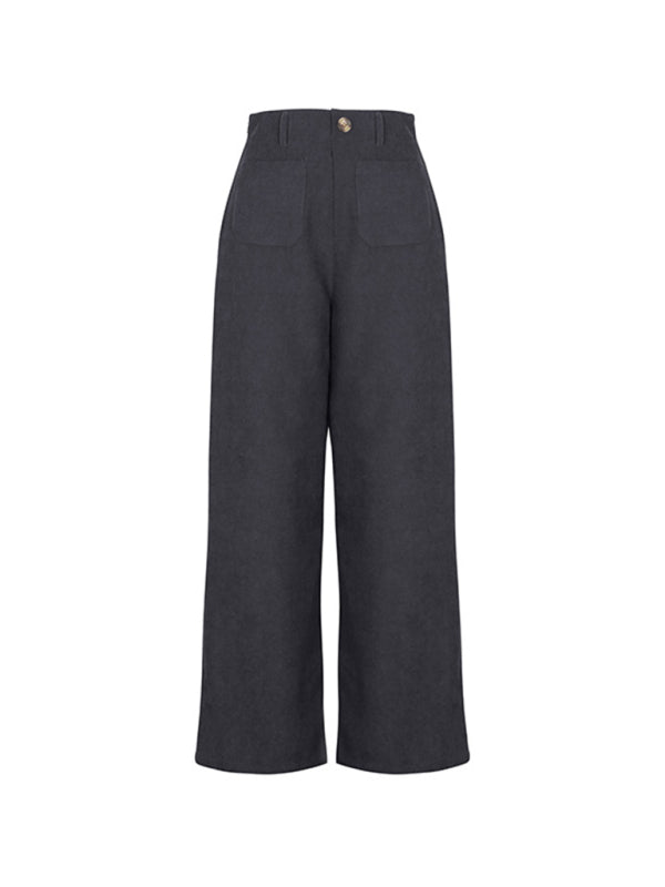 New Women's Corduroy Patch Pocket Pants