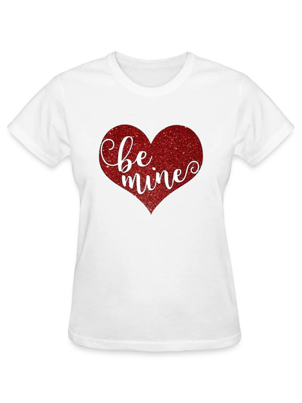 Women's new slim fit short sexy hottie Valentine's Day T-shirt