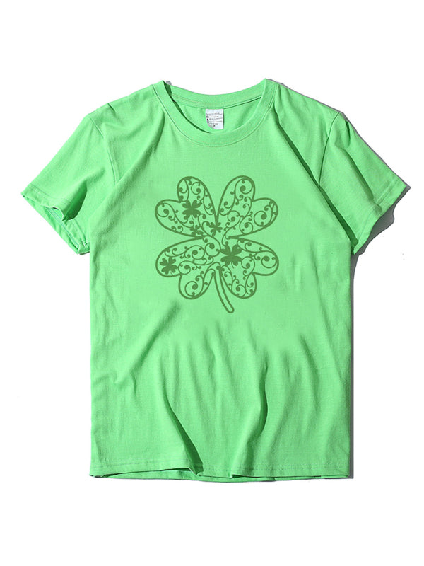 Women's New St. Patrick's Day Shamrock Short Sleeve T-Shirt