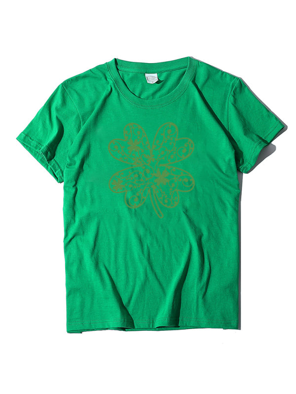 Women's New St. Patrick's Day Shamrock Short Sleeve T-Shirt