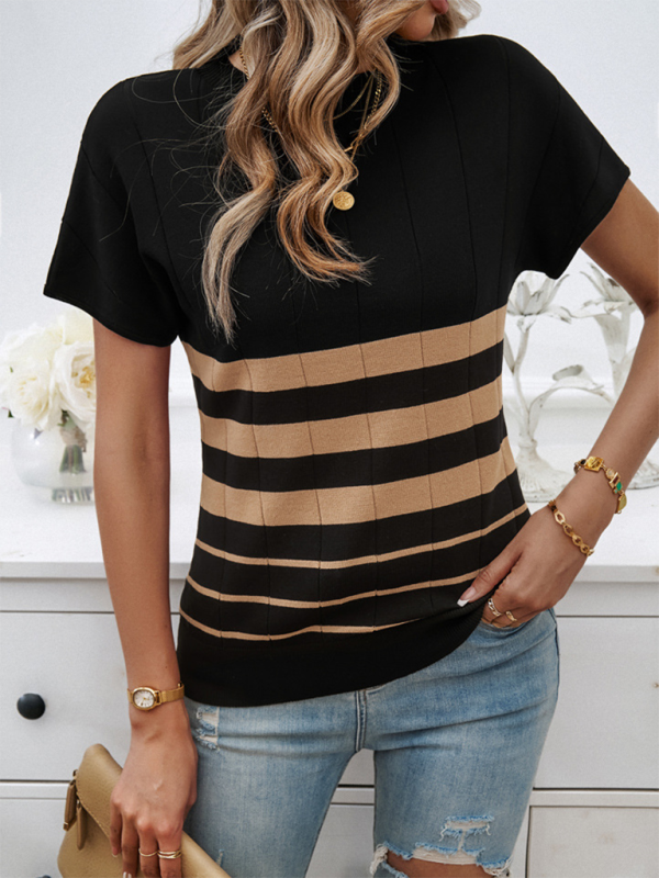 Women's Temperament Slim Striped Sweater