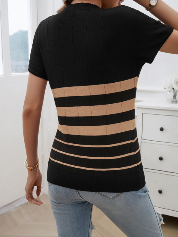 Women's Temperament Slim Striped Sweater