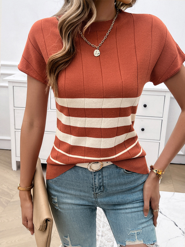 Women's Temperament Slim Striped Sweater