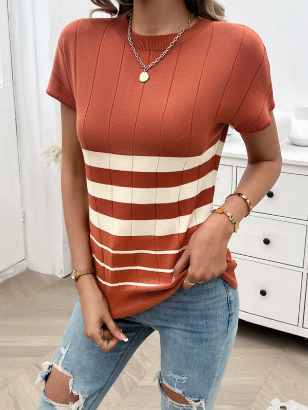 Women's Temperament Slim Striped Sweater