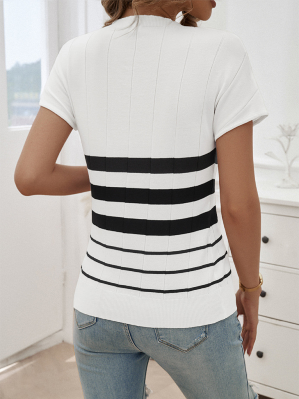 Women's Temperament Slim Striped Sweater