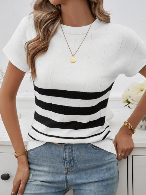 Women's Temperament Slim Striped Sweater