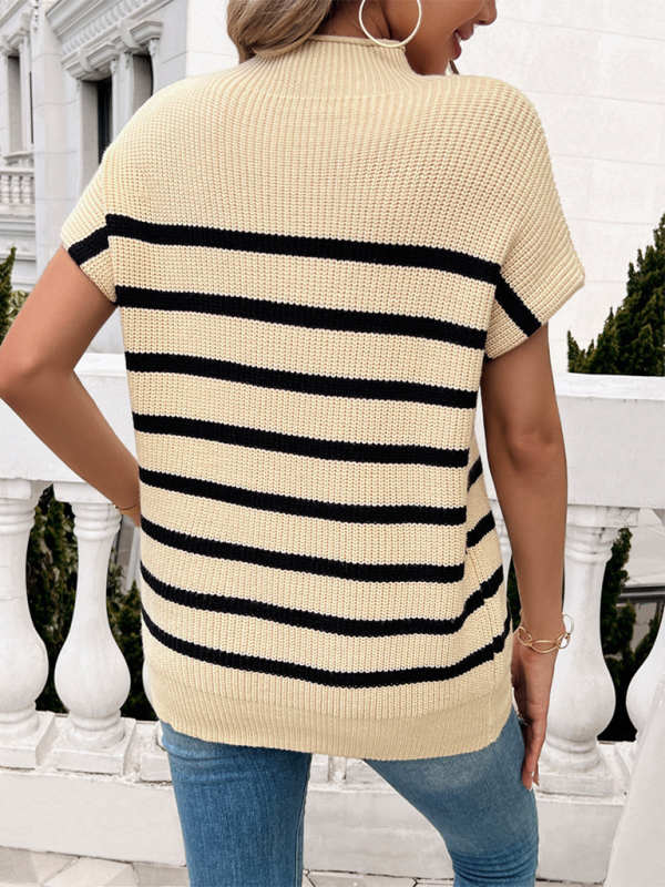 Women's short-sleeved pullover sweater