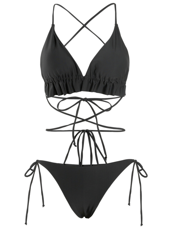 Women's two-piece long string bikini