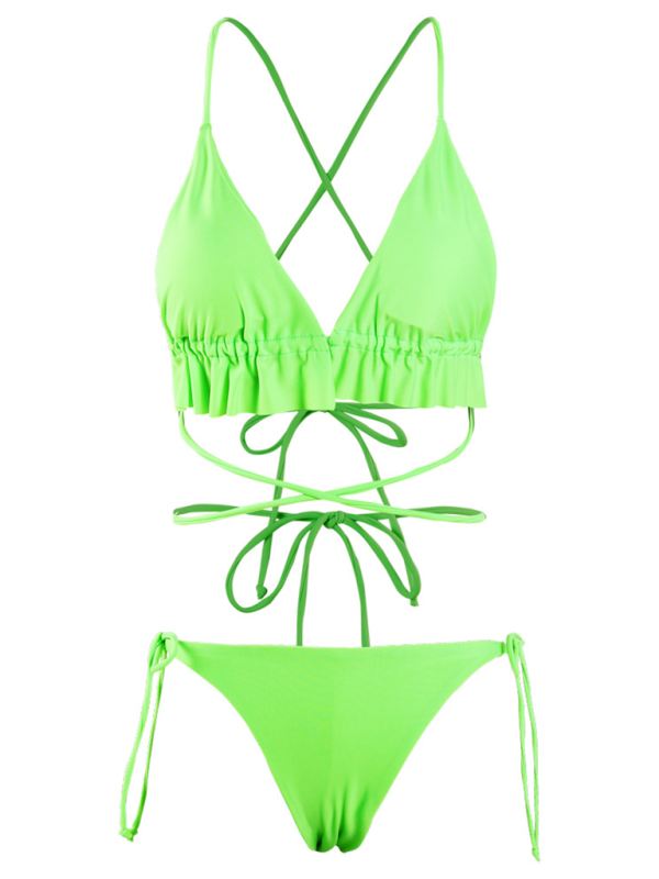 Women's two-piece long string bikini