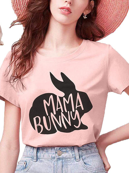 Women's Easter Funny MAMA Bunny T-Shirt